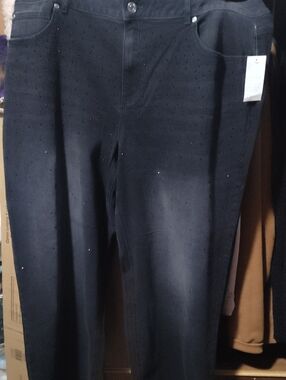Women's Black Embellished Jeans